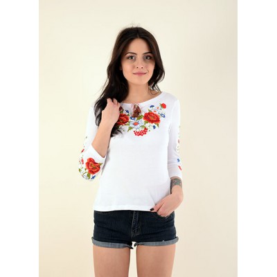 Embroidered t-shirt with 3/4 sleeves "Roxolana"